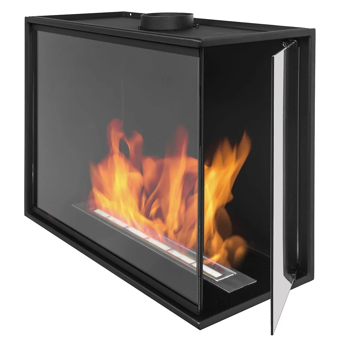 Cheminée bio-éthanol Delta d'angle droit 60 cm