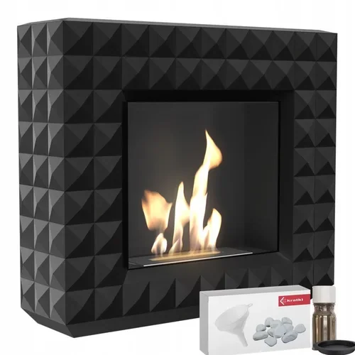 Cheminée bio-éthanol EGZUL 114 cm – noir