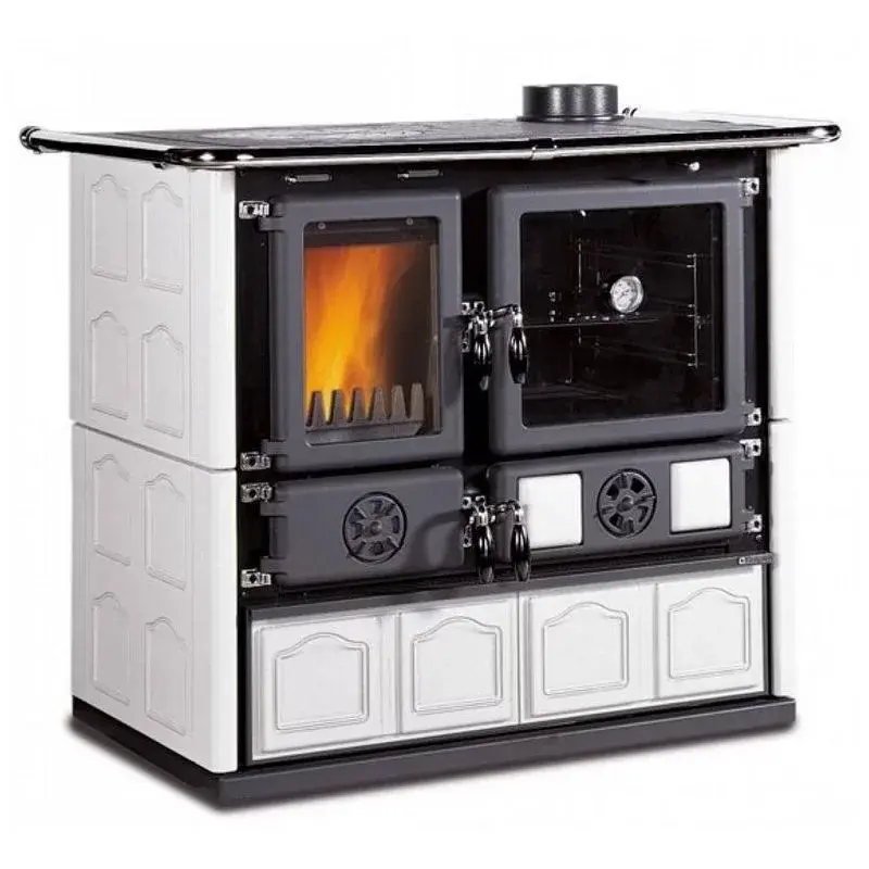 Cuisinière à bois campagne – Crème, 7 kW