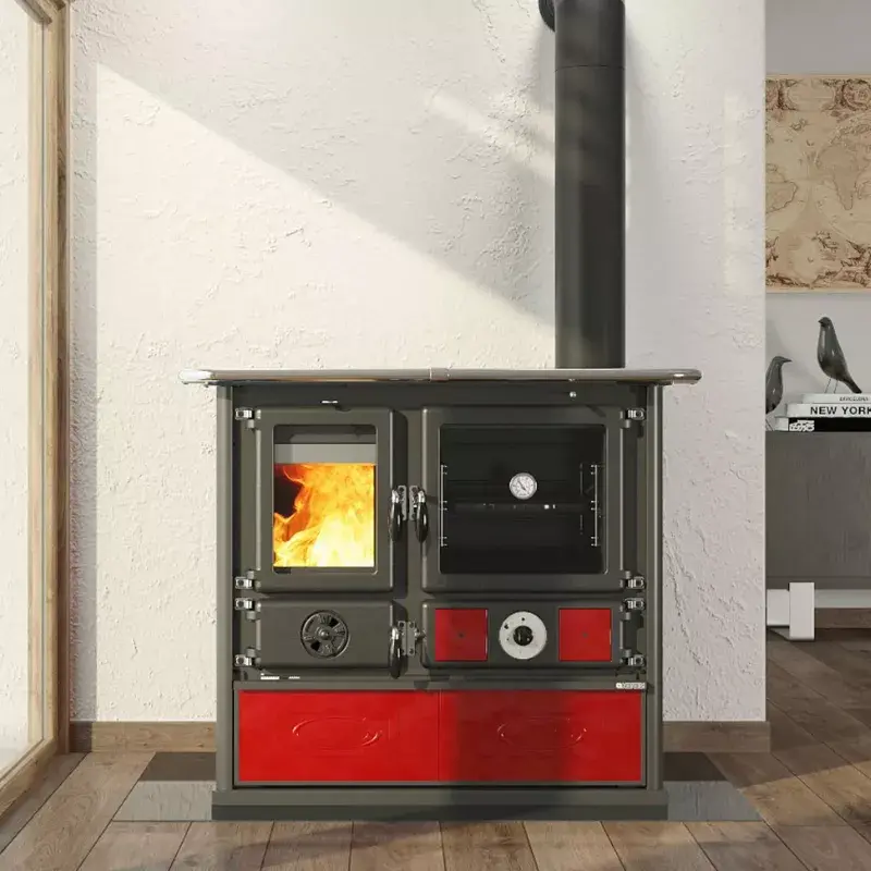 Cuisinière à bois avec four – Fonte, 7 kW