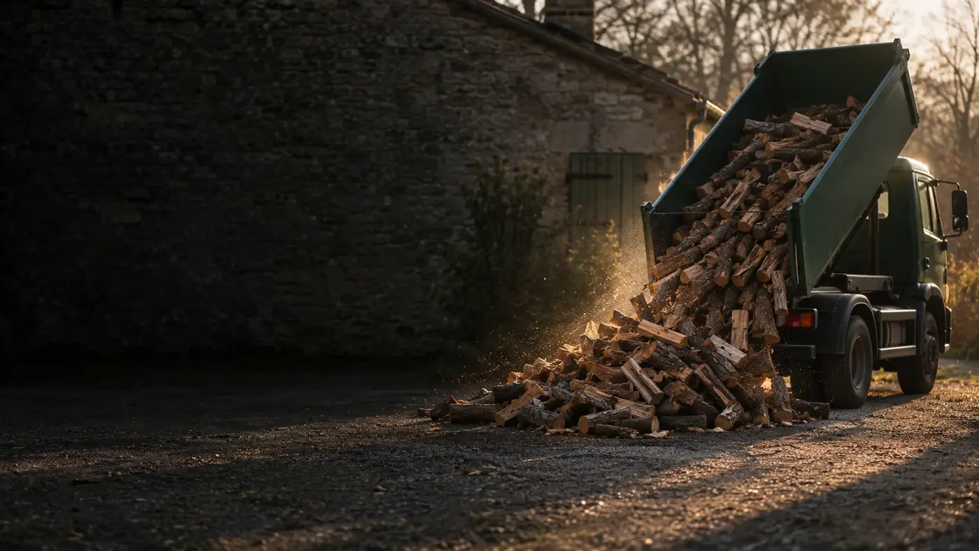 Stock de bois de chauffage